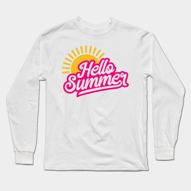 Hello Summer Long Sleeve T-Shirt by Ombre Dreams